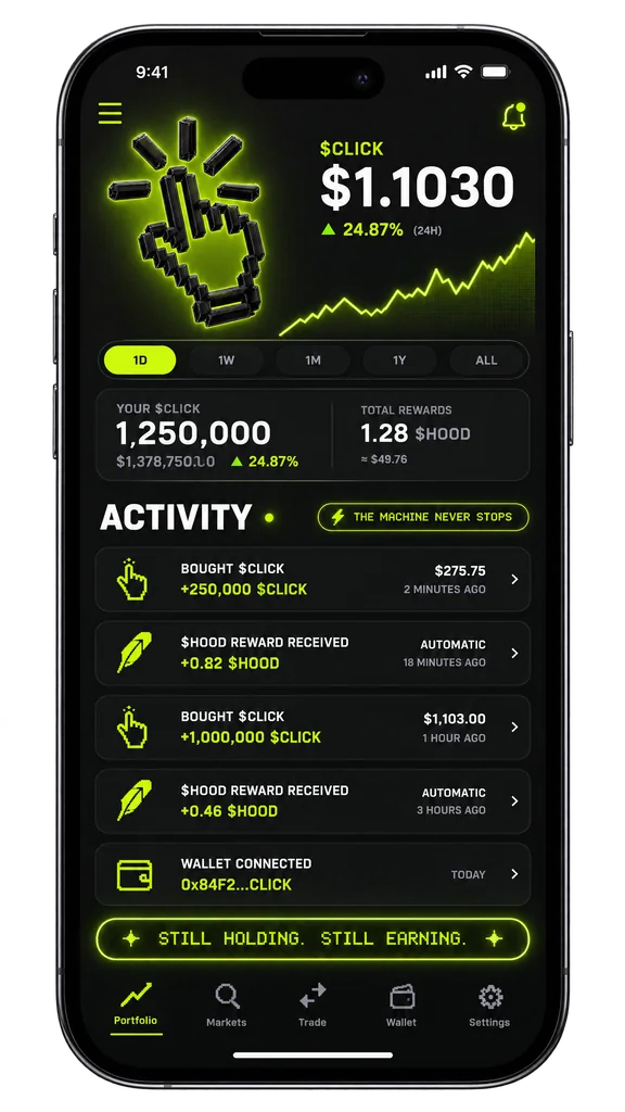 Click app mockup